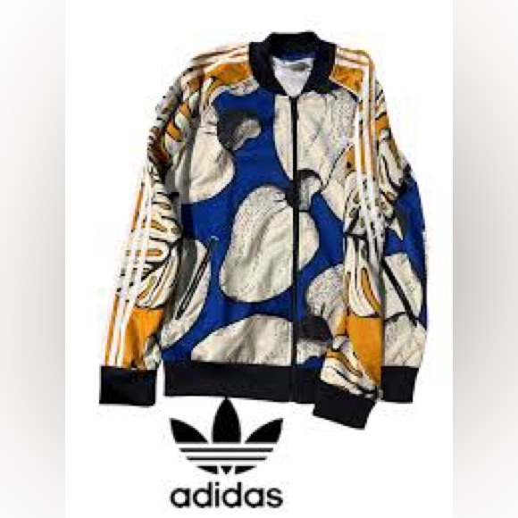 ADIDAS X FARM RIO LIMITED EDITON TROPICAL PALM TRACK JACKET SZ MED - Picture 5 of 9